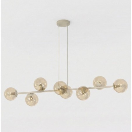 Lámpara colgante Odra Moca Ámbar (8 luces)