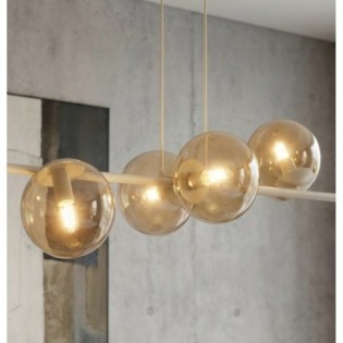 Lámpara colgante Odra Moca Ámbar (8 luces)