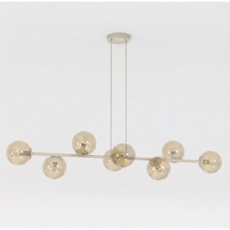 Lámpara colgante Odra Moca Ámbar (8 luces)