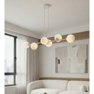 Lámpara colgante Odra Gris Opal (6 luces)