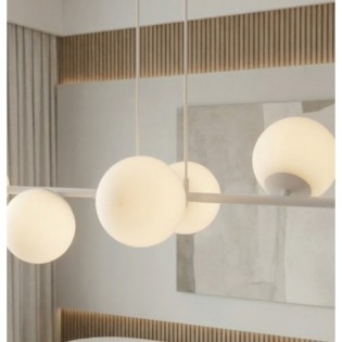 Lámpara colgante Odra Gris Opal (6 luces)