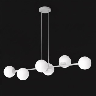 Lámpara colgante Odra Gris Opal (6 luces)