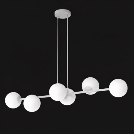 Lámpara colgante Odra Gris Opal (6 luces)