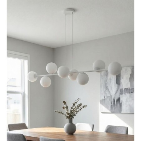 Lámpara colgante Odra Gris Opal (8 luces)