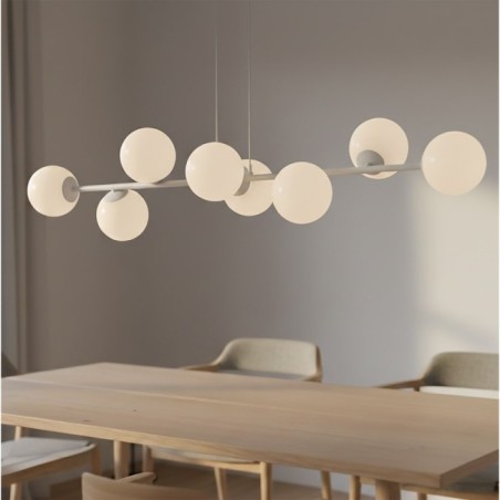Lámpara colgante Odra Gris Opal (8 luces)