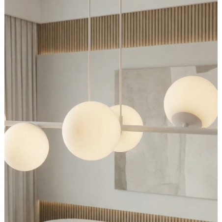 Lámpara colgante Odra Gris Opal (8 luces)