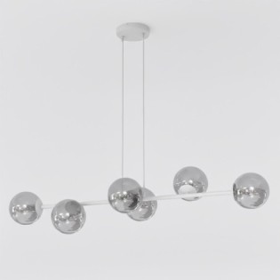Lámpara colgante Odra Gris Grafito (6 luces)