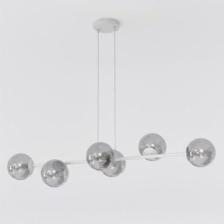 Lámpara colgante Odra Gris Grafito (6 luces)