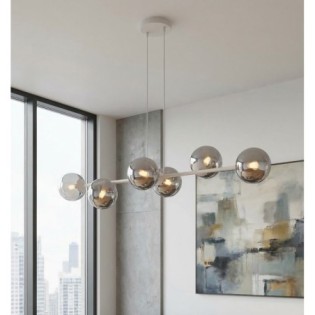 Lámpara colgante Odra Gris Grafito (6 luces)