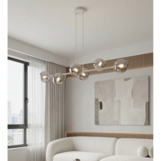Lámpara colgante Odra Gris Grafito (6 luces)