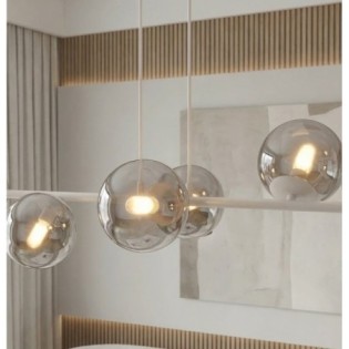 Lámpara colgante Odra Gris Grafito (6 luces)