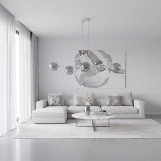 Lámpara colgante Odra Gris Grafito (6 luces)