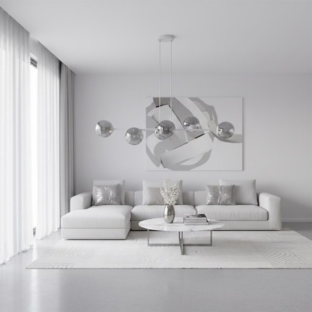Lámpara colgante Odra Gris Grafito (6 luces)
