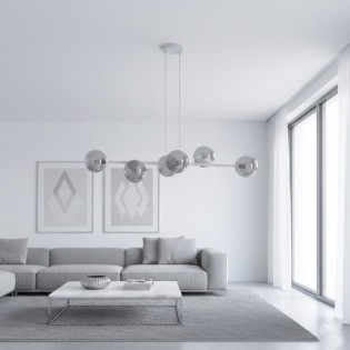 Lámpara colgante Odra Gris Grafito (6 luces)
