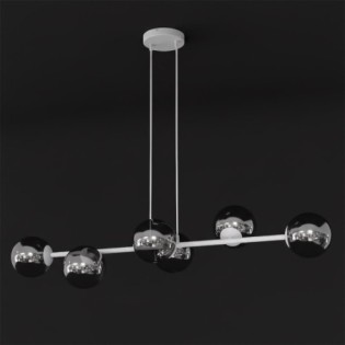 Lámpara colgante Odra Gris Grafito (6 luces)
