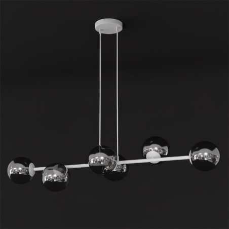 Lámpara colgante Odra Gris Grafito (6 luces)