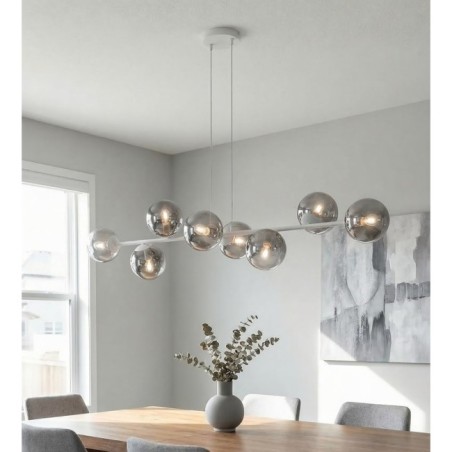 Lámpara colgante Odra Gris Grafito (8 luces)