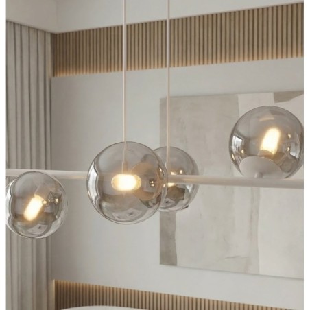 Lámpara colgante Odra Gris Grafito (8 luces)