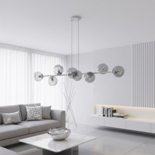 Lámpara colgante Odra Gris Grafito (8 luces)