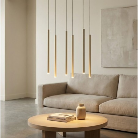 Lámpara colgante Uza Moca (6 luces)