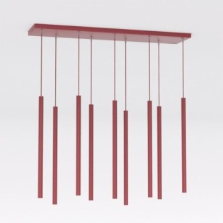 Lámpara colgante Uza Burdeos (9 luces)