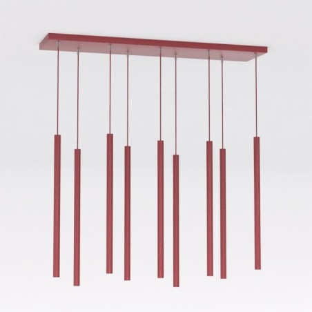 Lámpara colgante Uza Burdeos (9 luces)