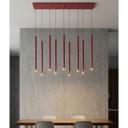 Lámpara colgante Uza Burdeos (9 luces)