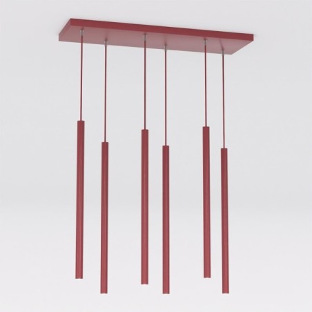 Lámpara colgante Uza Burdeos (6 luces)