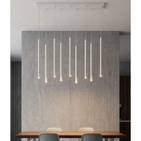 Lámpara colgante Uza Gris (9 luces)