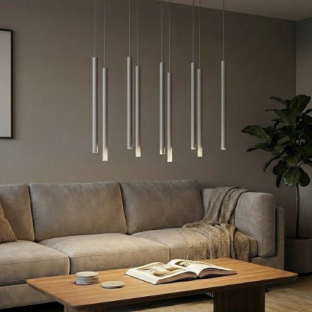 Lámpara colgante Uza Gris (9 luces)