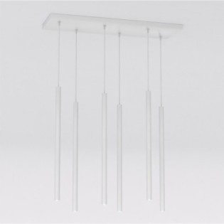 Lámpara colgante Uza Gris (6 luces)
