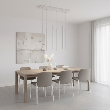 Lámpara colgante Uza Gris (6 luces)