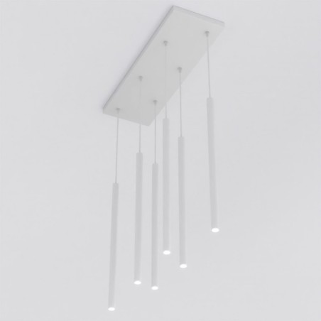 Lámpara colgante Uza Gris (6 luces)