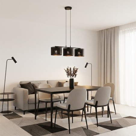 Lámpara colgante Velto Negro (3 luces)