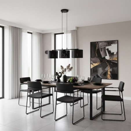 Lámpara colgante Velto Negro (3 luces)