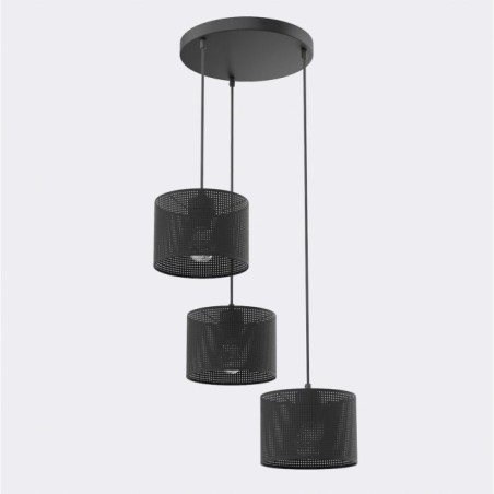 Lámpara colgante Velto II Negro (3 luces)