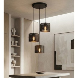 Lámpara colgante Velto II Negro (3 luces)