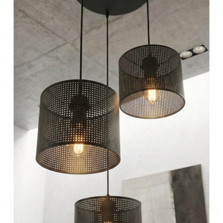 Lámpara colgante Velto II Negro (3 luces)