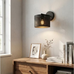 Aplique de pared Velto Negro