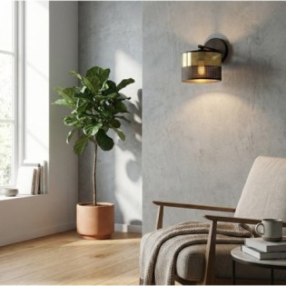 Aplique de pared Velto Negro+Oro