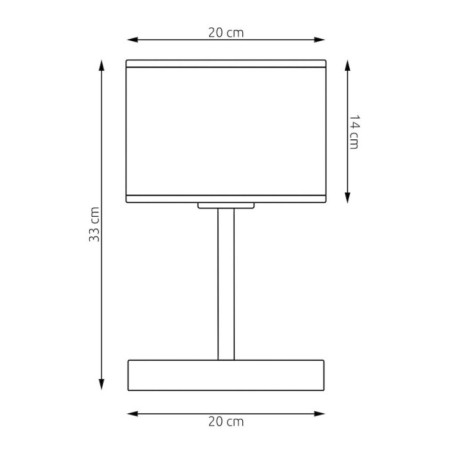 Lámpara de mesa  Velto Negro+Ororo