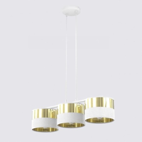 Lámpara colgante Velto Blanco+Oro (3 luces)