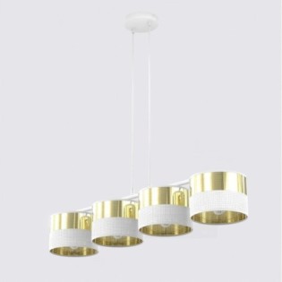 Lámpara colgante Velto Blanco+Oro (4 luces)