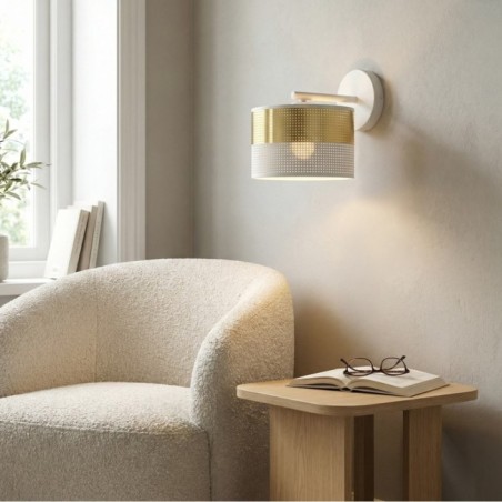 Aplique de pared Velto Blanco+Oro