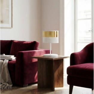 Lámpara de mesa  Velto Blanco+Oro