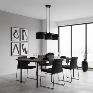 Lámpara colgante Lomis Negro (3 luces)