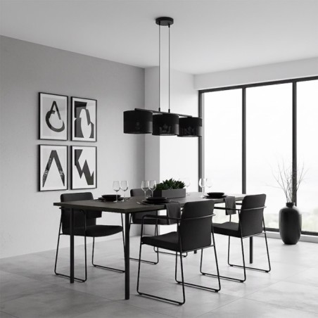 Lámpara colgante Lomis Negro (3 luces)