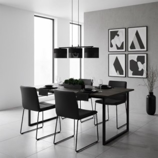 Lámpara colgante Lomis Negro (3 luces)