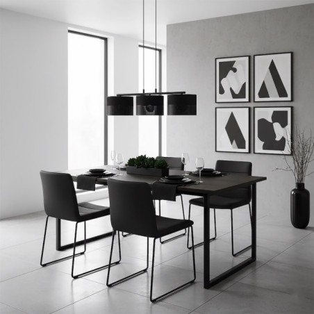 Lámpara colgante Lomis Negro (3 luces)