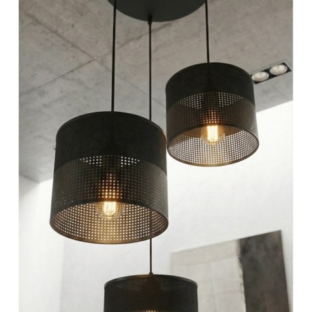 Lámpara colgante Lomis II Negro (3 luces)